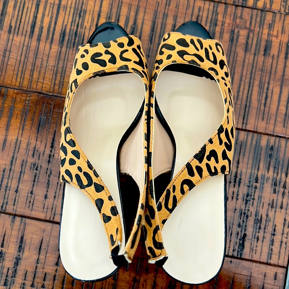 Brand new platform leopard print heels